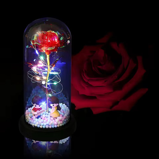 Enchanted Rose Glass Dome