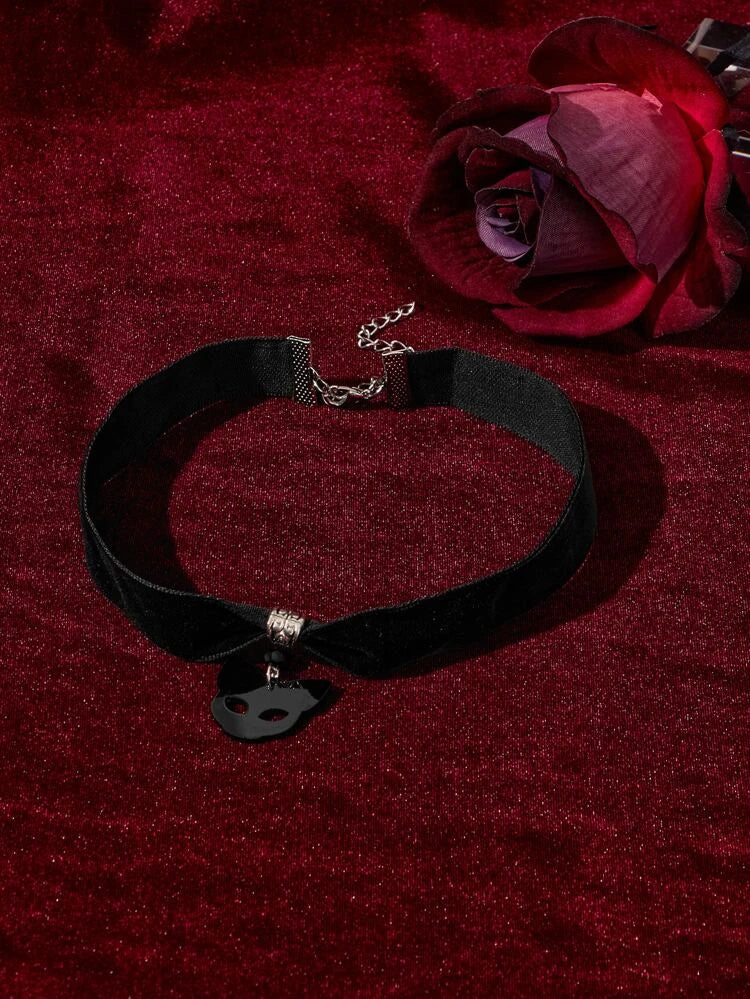 Cat Head Charm Choker