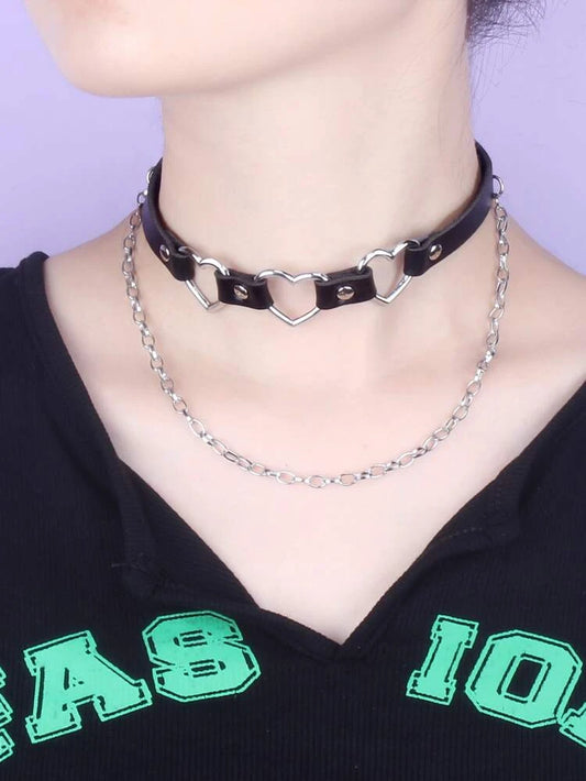 Heart & Chain Choker