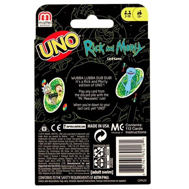 ¡ONU! Juego de cartas Rick y Morty (2PKS)