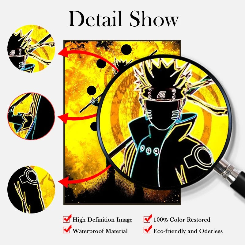 Póster enrollable de pared de Naruto Shippuden