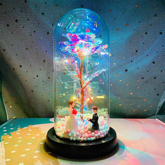 Enchanted Rose Glass Dome