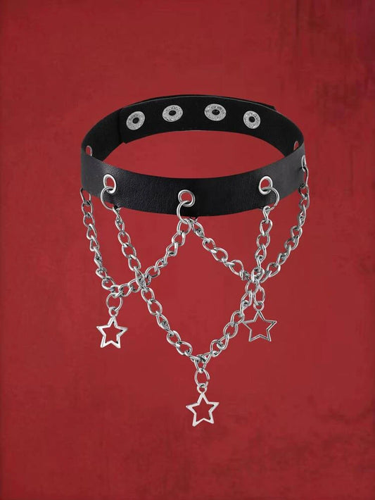 Gargantilla Cadenas Estrellas