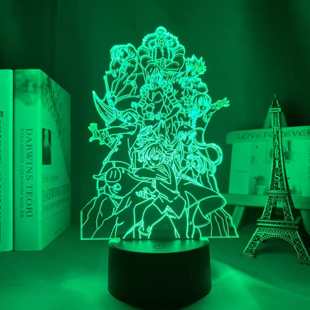 Seven Deadly Sins Acrylic 3D Lamp