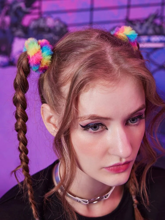 Colorful Fuzzy Hair Tie