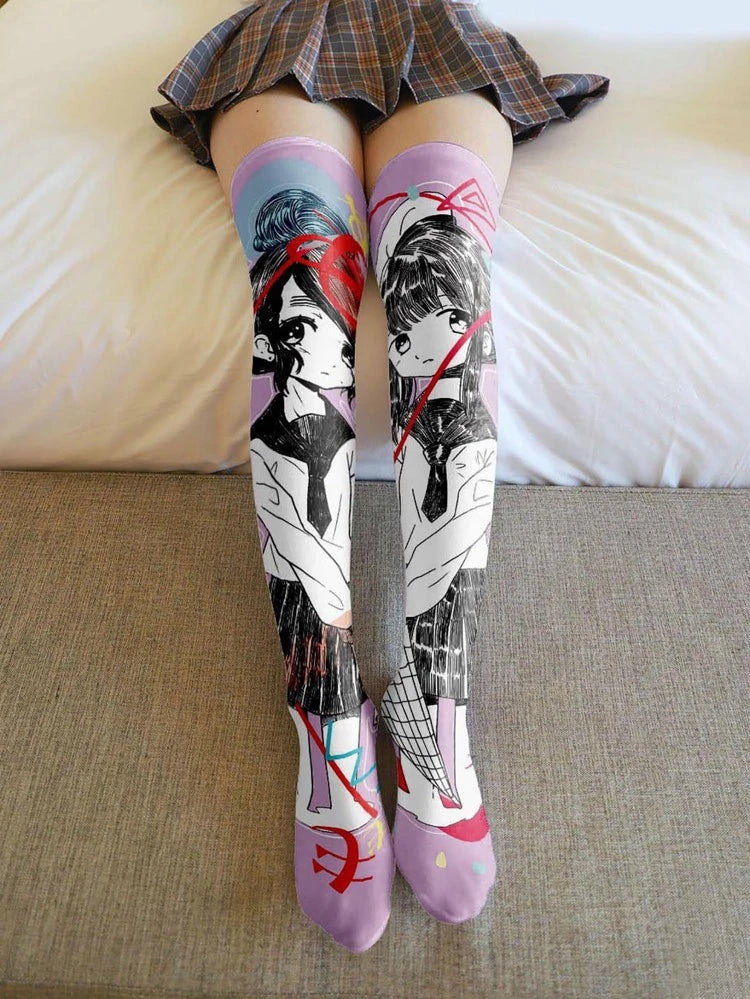 Calcetines de colores anime