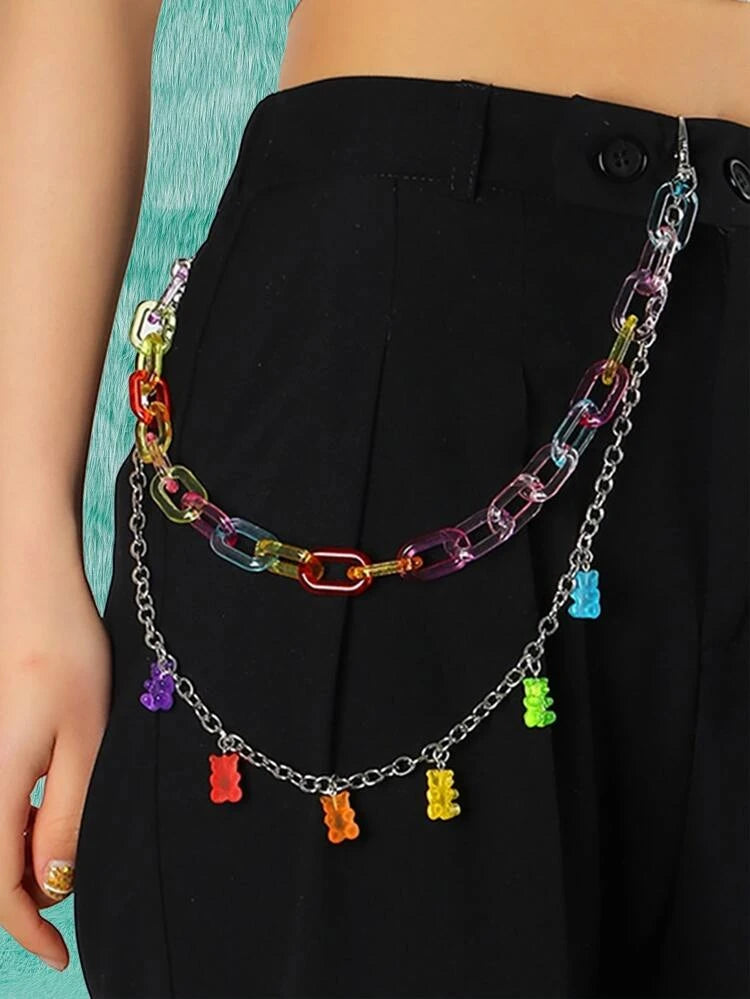 Colorful Bear Pants Chain