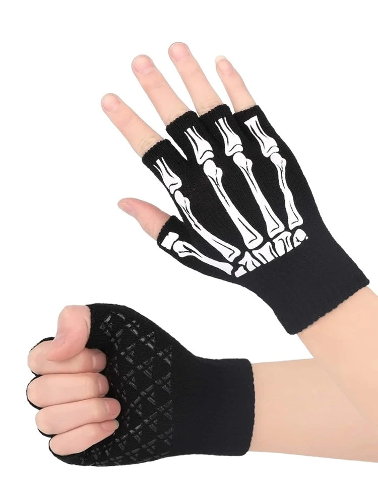 Skeleton Short Gloves