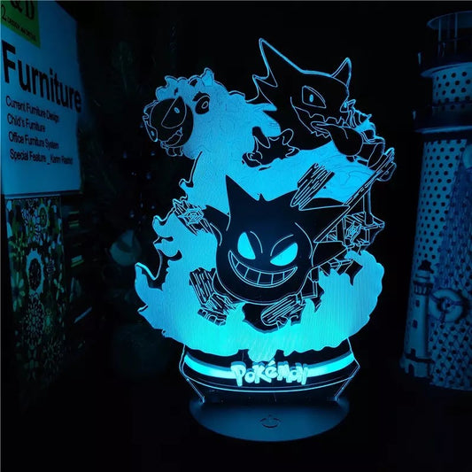 Lámpara 3D Acrílica Pokémon