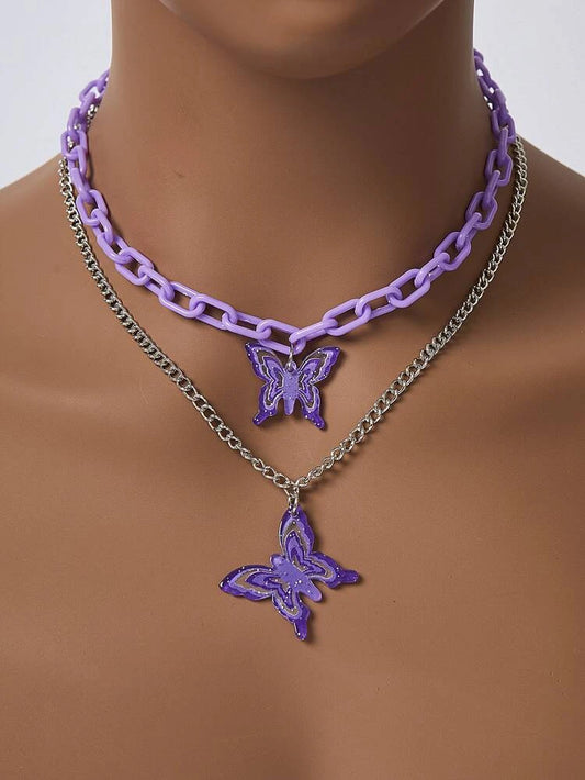 Collar de mariposa