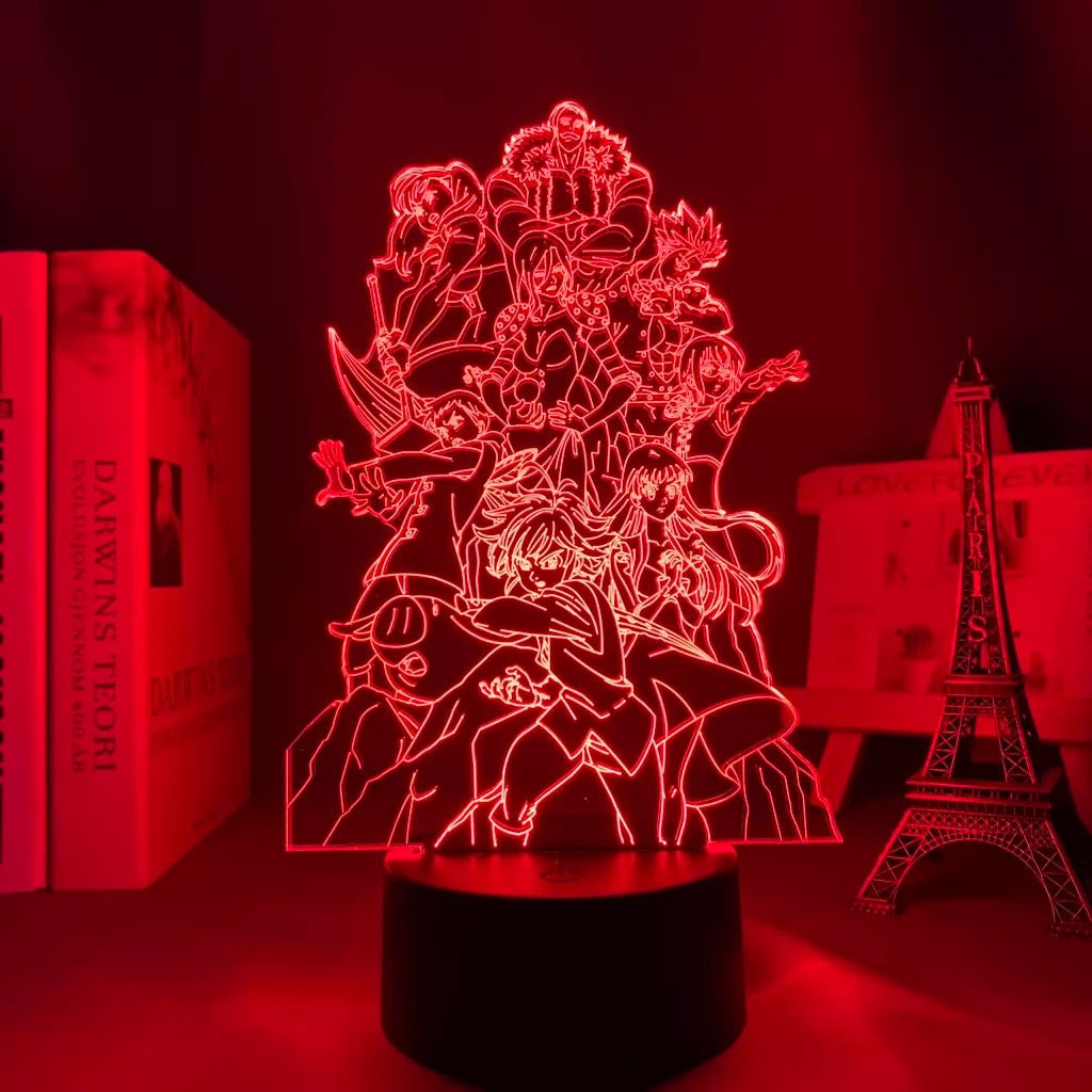 Seven Deadly Sins Acrylic 3D Lamp