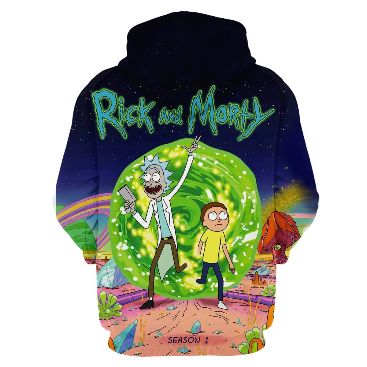 Sudadera con capucha Rick y Morty