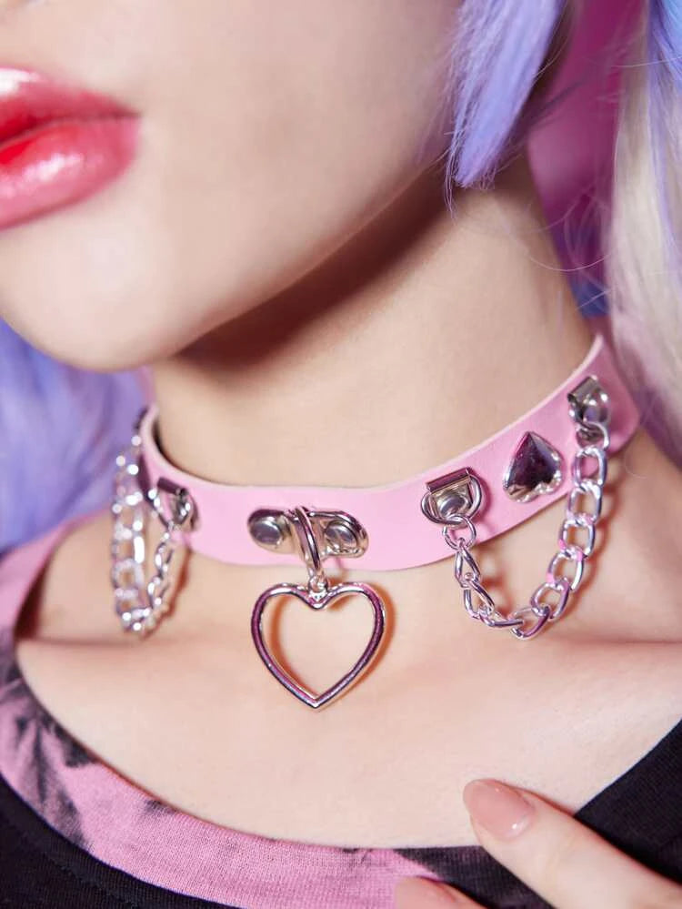 Anime Heart & Chain Choker