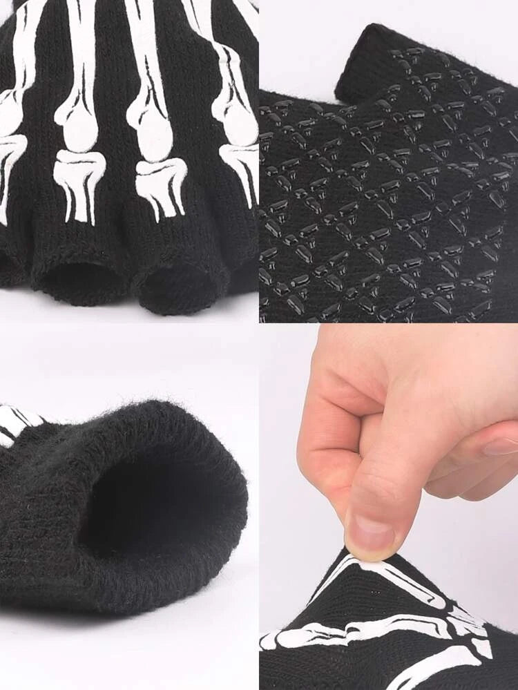 Skeleton Short Gloves