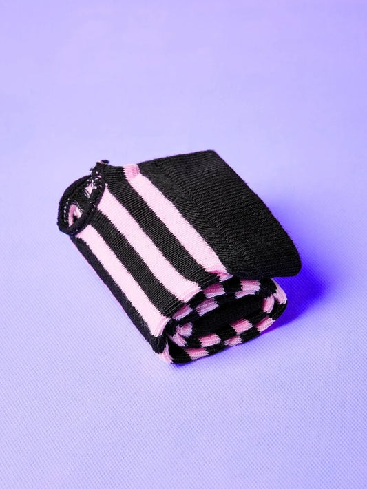 Guantes sin dedos a rayas