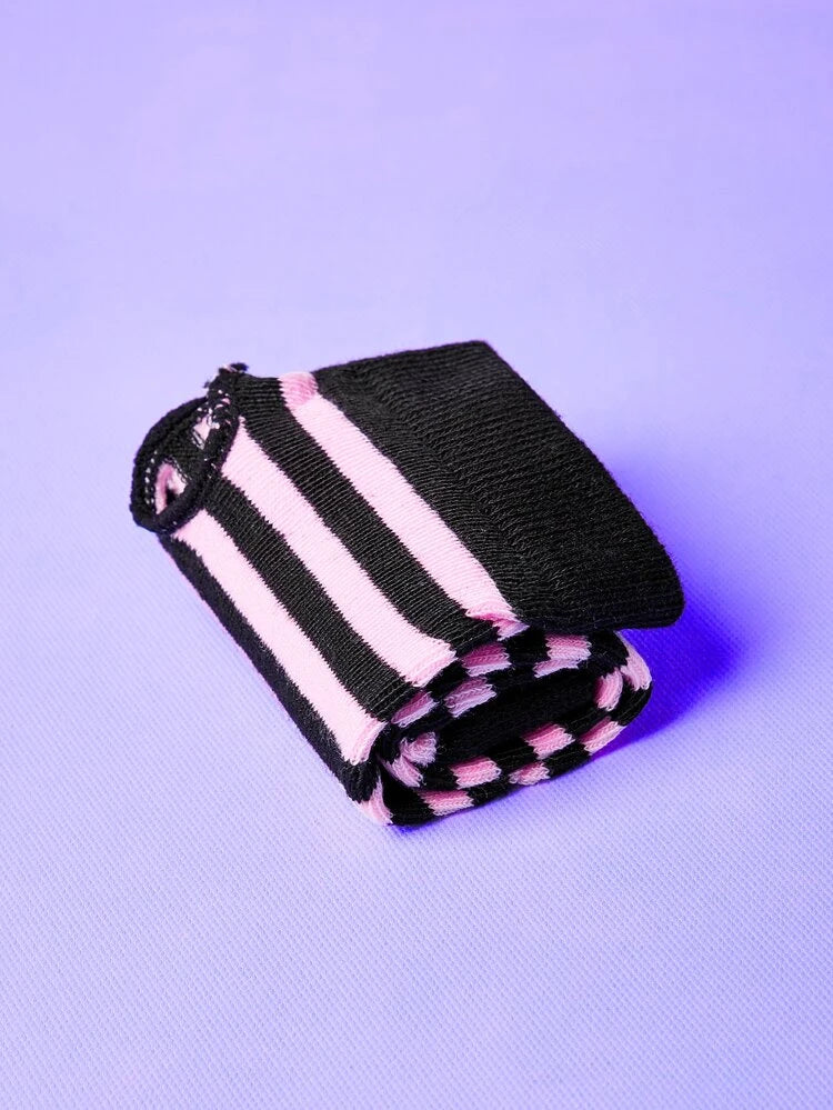 Striped Fingerless Gloves